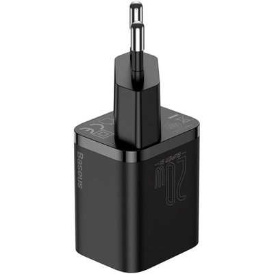 Зарядний пристрій Baseus Super Si 1C 20W With Simple Wisdom Data Cable Type-C/iP 1m Black (TZCCSUP-B01) TZCCSUP-B01 фото