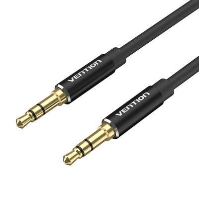 Кабель Vention 3.5mm Male to Male Audio Cable 1M Black Aluminum Alloy Type (BAXBF) BAXBF фото