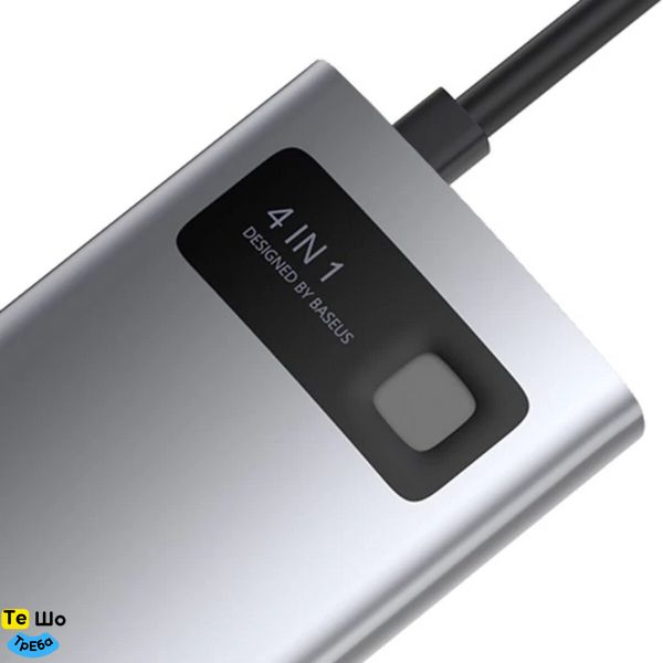 USB-Hub Baseus Metal Gleam Series 4-in-1 Multifunctional （Type-C to HDMI*1+USB3.0*1+USB2.0*1+PD*1） CAHUB-CY0G фото