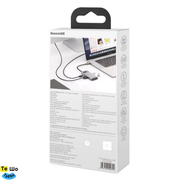 USB-Hub Baseus Metal Gleam Series 4-in-1 Multifunctional （Type-C to HDMI*1+USB3.0*1+USB2.0*1+PD*1） CAHUB-CY0G фото