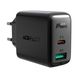 Зарядний пристрій ACEFAST A5 PD32W(USB-C+USB-A) dual port charger Black (AFA5B) AFA5B фото 1