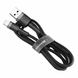 Кабель Baseus Cafule Cable USB For Lightning 2.4A 0.5m Gray+Black CALKLF-AG1 фото 3