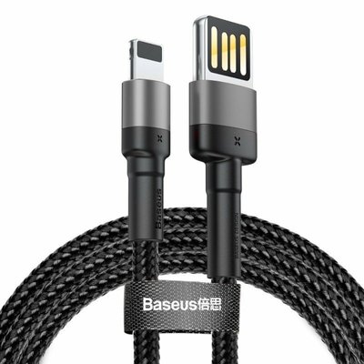 Кабель Baseus Cafule Cable（Special Edition）USB For iP 1m Grey+Black CALKLF-GG1 фото