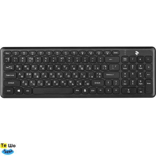 Клавіатура 2E KS230 Slim WL Black 2E-KS230WB фото