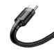 Кабель Baseus Cafule Cable USB For Type-C 3A 0.5m Gray+Black CATKLF-AG1 фото 2