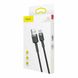 Кабель Baseus Cafule Cable USB For Type-C 3A 0.5m Gray+Black CATKLF-AG1 фото 6