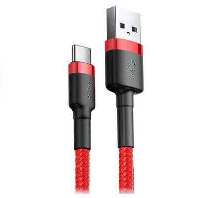 Кабель Baseus Cafule Cable USB For Type-C 3A 0.5m Red+Red CATKLF-A09 фото