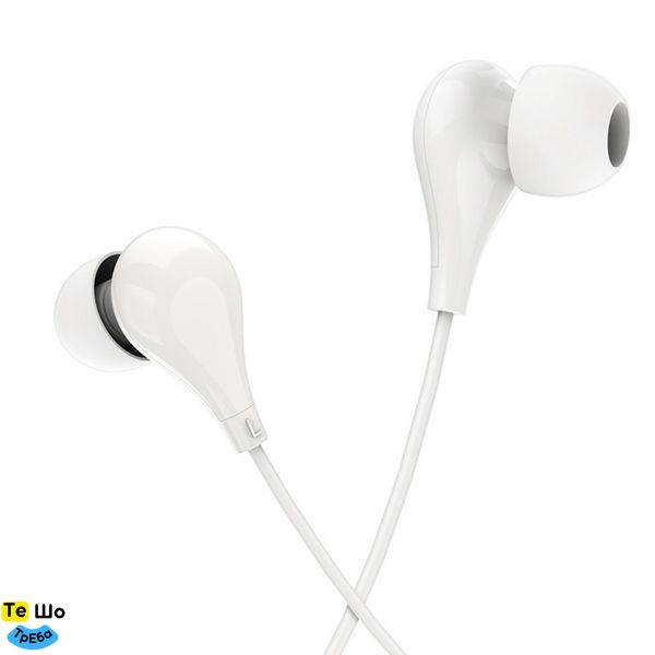 Навушники BOROFONE BM24 Milo universal earphones with mic White BM24W фото