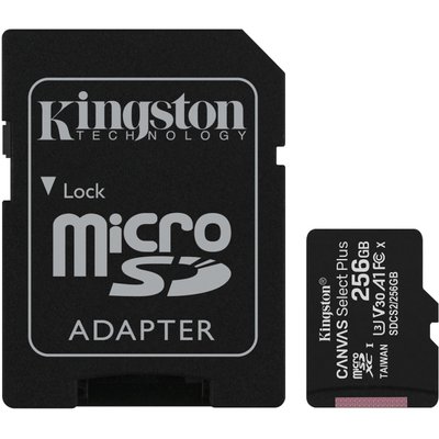 Карта пам'яті Kingston Canvas Select Plus 256Gb А1(adapter SD)(SDCS2/256GB) SDCS2/256GB фото