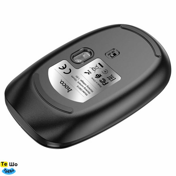 Миша Hoco GM15 Art dual-mode business wireless mouse Black 6931474760579 фото