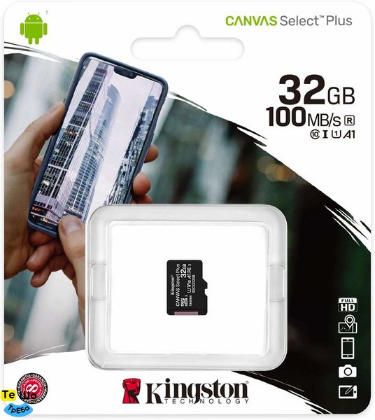 Карта пам'яті Kingston Canvas Select Plus 32Gb А1(SDCS2/32GBSP) SDCS2/32GBSP фото