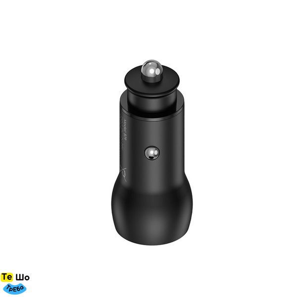 Автомобільний зарядний пристрій BOROFONE BZ9 Wise route dual port car charger Black BZ9B фото