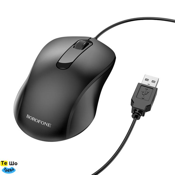 Миша BOROFONE BG4 Business wired mouse Black BG4B фото