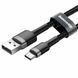 Кабель Baseus Cafule Cable USB For Type-C 3A 2m Gray+Black CATKLF-CG1 фото 3