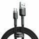 Кабель Baseus Cafule Cable USB For Type-C 3A 2m Gray+Black CATKLF-CG1 фото 1