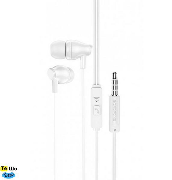 Наушники BOROFONE BM61 Wanderer universal earphones with mic White BM61W фото