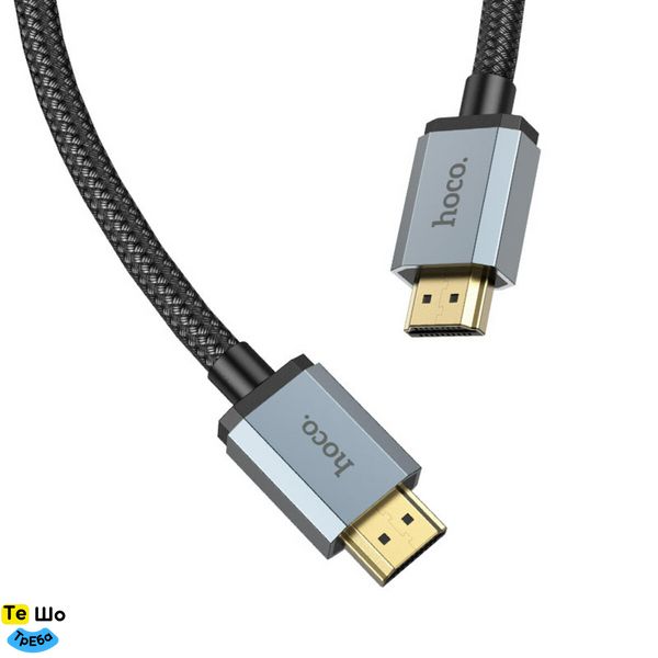 Кабель HOCO US03 HDTV 2.0 Male to Male 4K HD data cable(L=3M) Black 6931474777294 фото