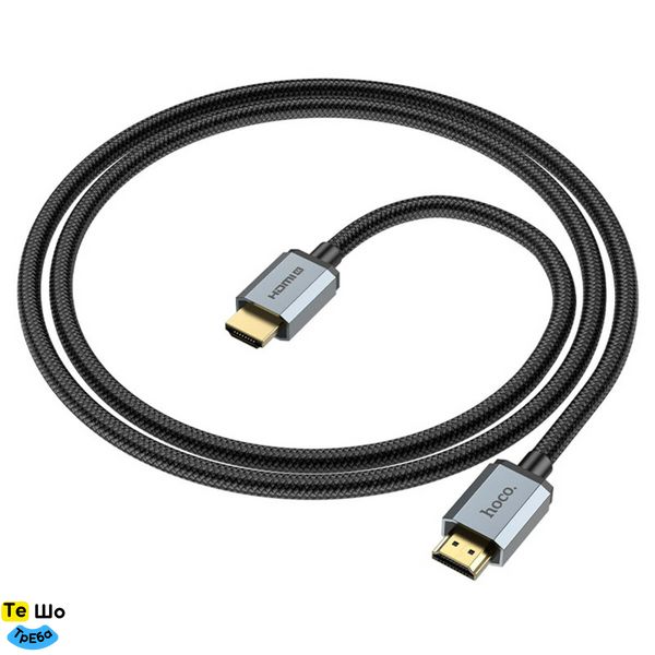 Кабель HOCO US03 HDTV 2.0 Male to Male 4K HD data cable(L=3M) Black 6931474777294 фото