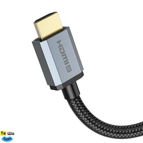 Кабель HOCO US03 HDTV 2.0 Male to Male 4K HD data cable(L=3M) Black 6931474777294 фото