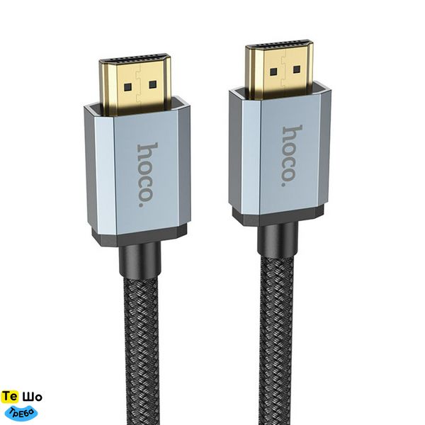 Кабель HOCO US03 HDTV 2.0 Male to Male 4K HD data cable(L=3M) Black 6931474777294 фото