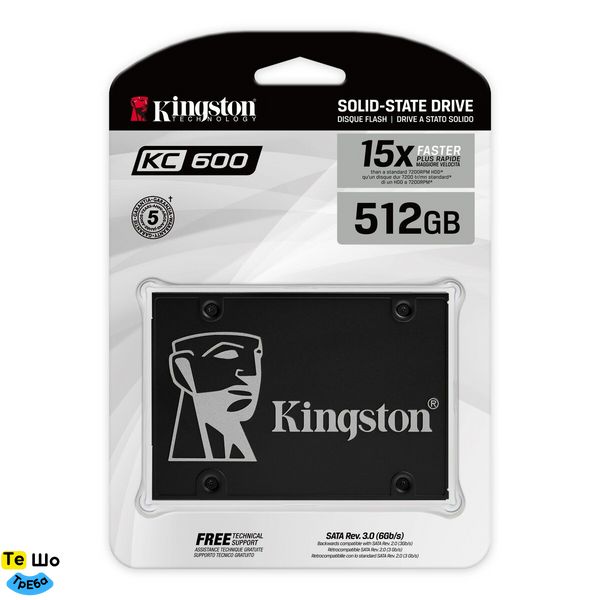 SSD Kingston KC600 512GB 2.5" SATAIII SKC600/512G фото