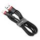 Кабель Baseus Cafule Cable USB For Lightning 2.4A 0.5m Red+Black CALKLF-A19 фото 3