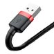 Кабель Baseus Cafule Cable USB For Lightning 2.4A 0.5m Red+Black CALKLF-A19 фото 2