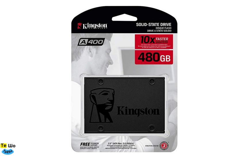 SSD Kingston SSDNow A400 480GB 2.5" SATAIII TLC SA400S37/480G фото