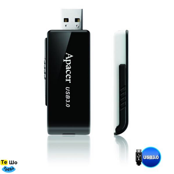 Флеш пам'ять Apacer USB 3.1 AH350 32Gb black (AP32GAH350B-1) AP32GAH350B-1 фото