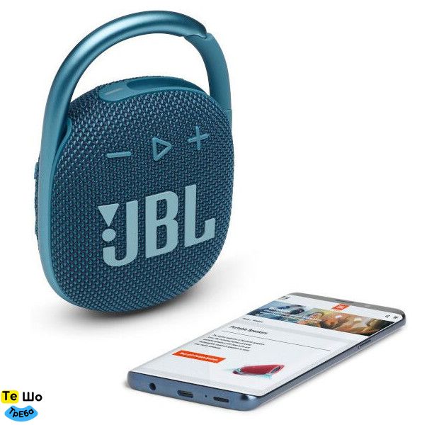 Портативна колонка JBL Clip 4 Blue JBLCLIP4BLU фото