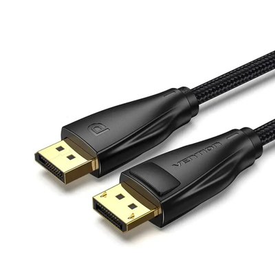 Кабель Vention DisplayPort, 1 м, v1.4 чорний, 8K 60 Hz, 4K 144Hz, 2K 165Hz, 1080P 240Hz (HCCBF) HCCBF фото