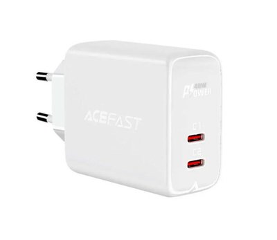 Зарядний пристрій ACEFAST A9 PD40W(USB-C+USB-C) dual port charger White (AFA9W) AFA9W фото