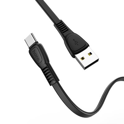 Кабель HOCO X40 USB to Type-C 3A, 1m, TPE, TPE connectors, Black 6931474711694 фото