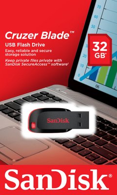 Флеш пам'ять SanDisk USB 2.0 Cruzer Blade 32Gb Black/Red (SDCZ50-032G-B35) SDCZ50-032G-B35 фото