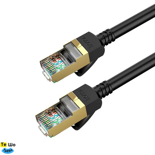 Кабель HOCO US02 Level pure copper gigabit ethernet cable(L=5M) Black 6931474761972 фото