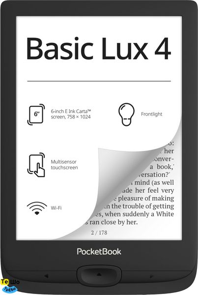 Електронна книга PocketBook 618 Basic Lux 4 Black PB618-P-CIS фото