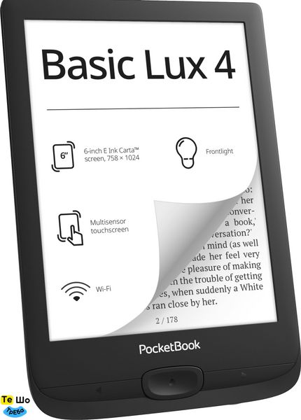 Электронная книга PocketBook 618 Basic Lux 4 Black PB618-P-CIS фото
