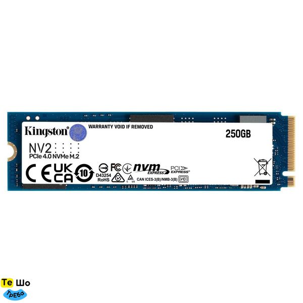 SSD M.2 Kingston NV2 250GB NVMe 2280 PCIe 3.0 x4 3D NAND TLC SNV2S/250G фото