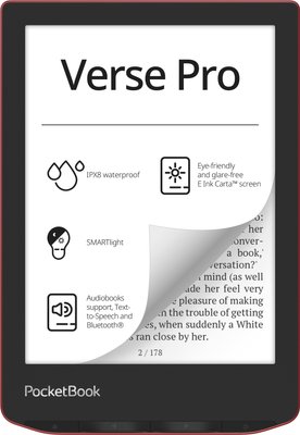 Електронна книга PocketBook 634 Verse Pro Passion Red PB634-3-CIS фото