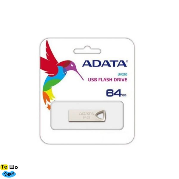 Флеш пам'ять A-DATA USB 2.0 AUV 210 64Gb Golden (AUV210-64G-RGD) AUV210-64G-RGD фото