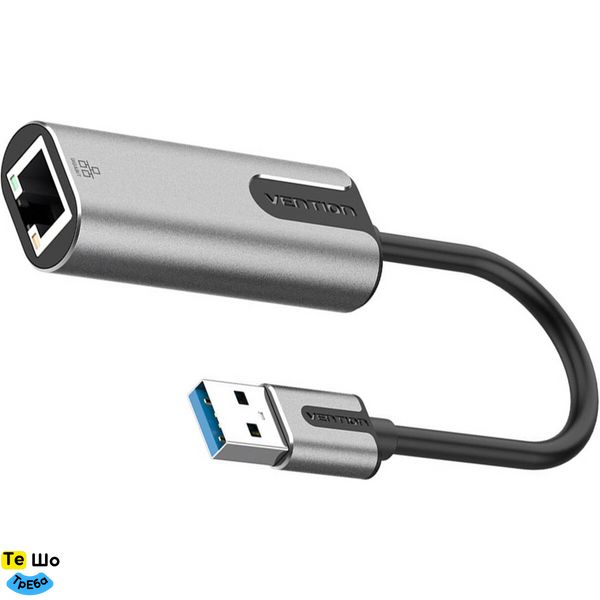 Адаптер Vention USB 3.0-A to Gigabit Ethernet Adapter Gray 0.15M Aluminum Alloy Type (CEWHB) CEWHB фото