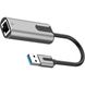 Адаптер Vention USB 3.0-A to Gigabit Ethernet Adapter Gray 0.15M Aluminum Alloy Type (CEWHB) CEWHB фото 2