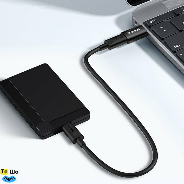 Адаптер Baseus Ingenuity Series Mini OTG Adaptor USB 3.1 to Type-CBlack ZJJQ000101 фото