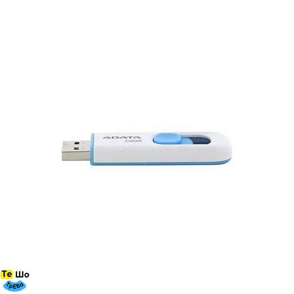 Флеш пам'ять A-DATA USB 2.0 C008 64Gb White/Blue (AC008-64G-RWE) AC008-64G-RWE фото