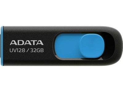 Флеш пам'ять A-DATA USB 3.2 AUV 128 32Gb Black/Blue (AUV128-32G-RBE) AUV128-32G-RBE фото