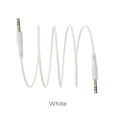 Аудiо-кабель BOROFONE BL1 Audiolink audio AUX cable, 1m White BL1W1 фото