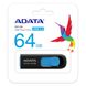 Флеш пам'ять A-DATA USB 3.2 UV 128 64Gb Black/Blue (AUV128-64G-RBE) AUV128-64G-RBE фото 4