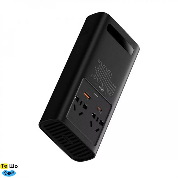 Автомобільний інвертор Baseus IGBT Power Inverter 300W (220V CN/EU ) Black CGNB010101 фото