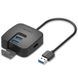 Хаб Vention 4 Ports USB 3.0 HUB 0.15M Black (CHBBB) CHBBB фото 1