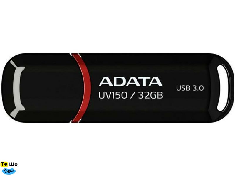 Флеш пам'ять A-DATA USB 3.2 UV150 32Gb Black (AUV150-32G-RBK) AUV150-32G-RBK фото